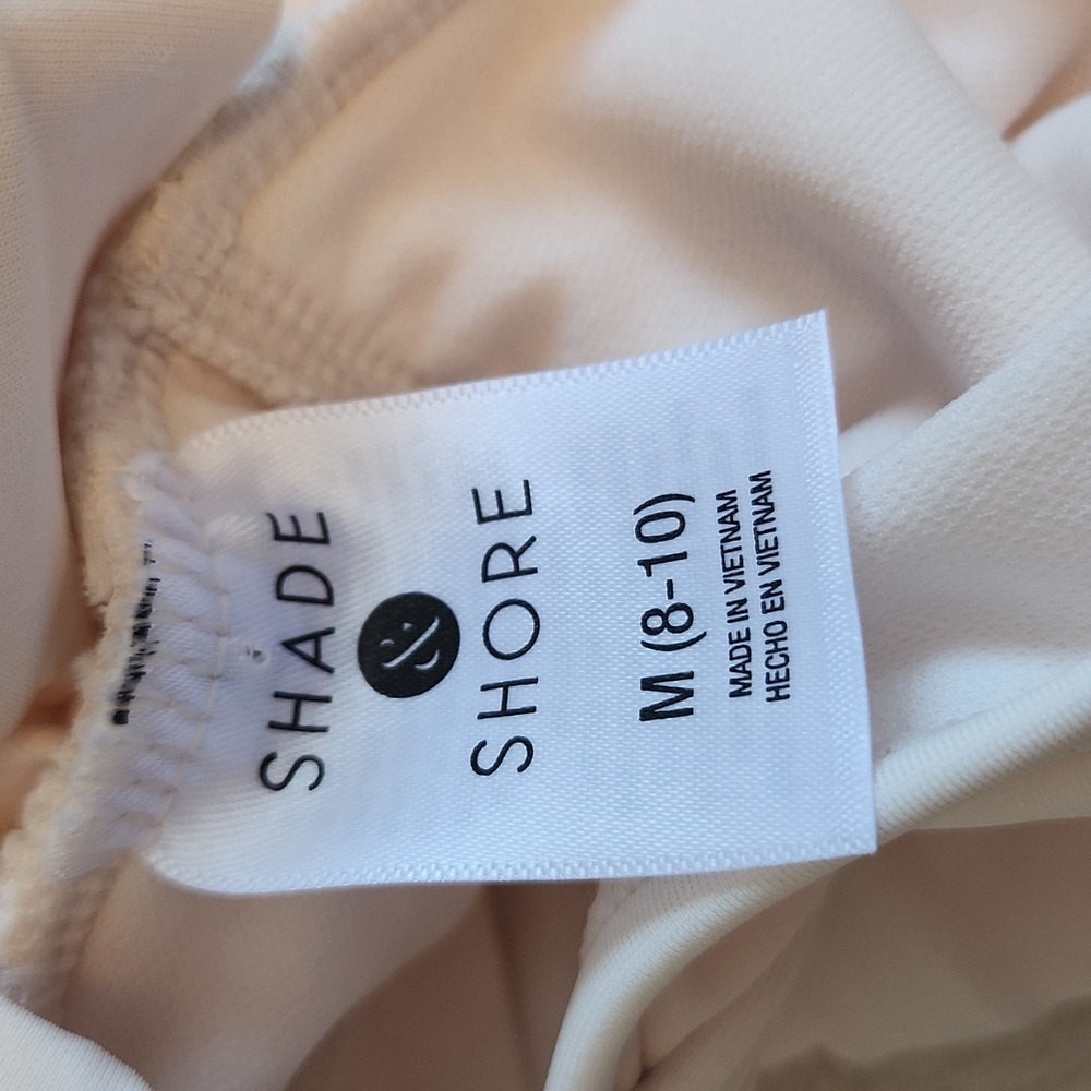 NWOT Shade & Shore Ivory Cream One Piece Swimsuit Women's Size Medium - Picture 4 of 5